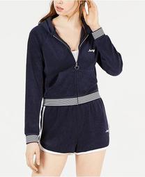 Microterry Zip-Front Hoodie