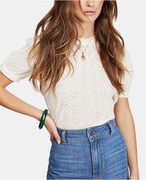 Letters To Juliet Eyelet Cotton Tie-Back Top