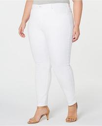 Plus Size Tummy-Control Stain Release Skinny Jeans, Created for Macy's