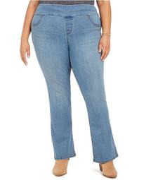 Plus Size Ella Pull-On Bootcut Jeans, Created For Macy's