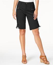 Curvy-Fit Zipper Bermuda Shorts, Created for Macy's