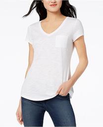 V-Neck Patch-Pocket T-Shirt, Created for Macy's