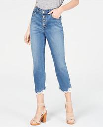 INC High-Rise Lace-Trim Skinny Cropped Jeans, Created for Macy's