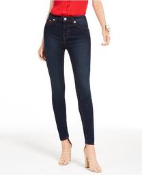 Halle Contrast-Stitch Skinny Jeans
