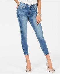 Juniors' Embellished-Stripe Skinny Jeans, Created for Macy's
