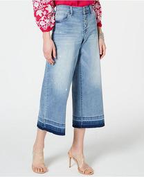 INC Cropped Wide-Leg Released-Hem Jeans, Created for Macy's