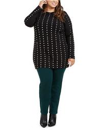 INC Plus Size Studded Tunic Sweater, Created for Macy's