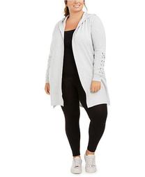 Plus Size Hooded Cardigan, Created for Macy's