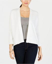 Textured-Knit Open Cardigan, Created for Macy's