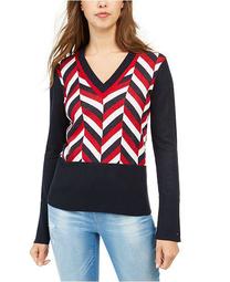 Chevron V-Neck Sweater
