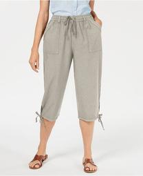 Petite Dahlia Cargo Capri Pants, Created for Macy's