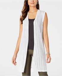 Open-Front Pointelle Vest, Created for Macy's