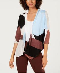 Colorblocked Open-Front Cardigan, Created For Macy's