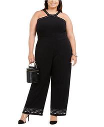 INC Plus Size Studded Jumpsuit, Created for Macy's