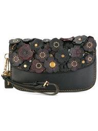 flower embellished clutch bag