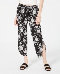 Juniors' Floral-Print Cropped Pants, Created for Macy's