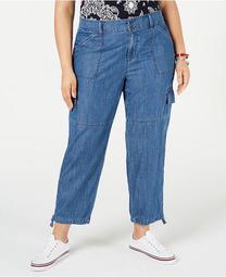 Plus Size Chelsea Cargo Jeans, Created for Macy's