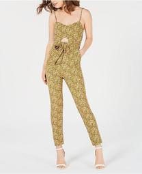 Juniors' Printed Cutout Jumpsuit, Created for Macy's