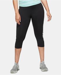 Plus Size Just Do It Cropped Leggings