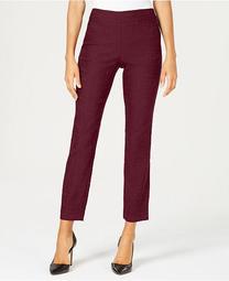 Petite Patterned Straight-Leg Pants, Created For Macy's
