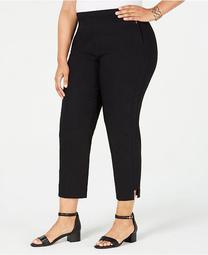 Plus Size Split-Hem Cropped Pants, Created for Macy's