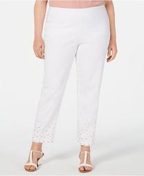 Plus Size Studded Ankle Pants, Created for Macy's