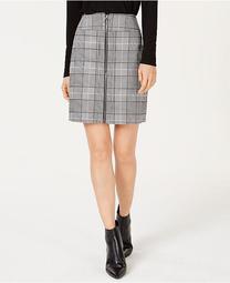 INC Plaid Zip-Front Skirt, Created for Macy's