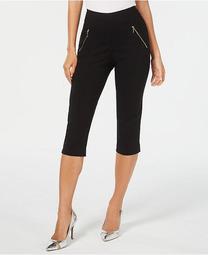 Cropped Zip-Trim Pants, Created for Macy's