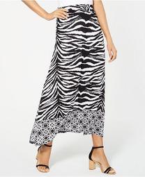 INC Zebra-Print Gauze Maxi Skirt, Created for Macy's