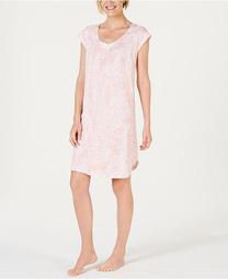 Batik Paisley-Print Jersey Knit Nightgown
