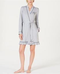 Embroidered Jersey Knit Robe, Created for Macy's