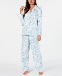 Women's Knit Floral-Print Pajamas Set