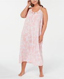 Plus Size Printed Cotton Nightgown, Created for Macy's