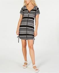 Ibiza Striped Hoodie Dress Cover-Up