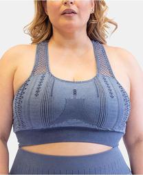 Play Plus Size Laser Cut Sports Bra, Created for Macy's