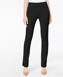 INC Pull-On Straight-Leg Pants, Created for Macy's