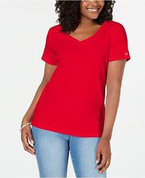 V-Neck Cotton Top, Created for Macy's