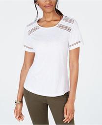 Cotton Lace-Trim Top, Created for Macy's