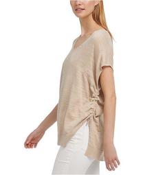 Ruched Metallic Sweater