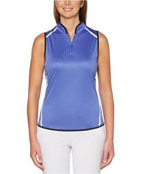 Colorblocked Sleeveless Golf Polo Shirt