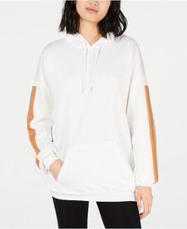 Oversized Reflective-Tape Hoodie