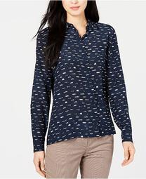 Banfy Printed Button-Up Top