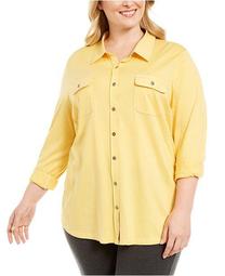 Plus Size Polo-Style Shirt, Created for Macy's