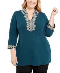 Plus Size Lace Tunic Top, Created for Macy's