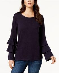 Petite Double Bell Sleeve Top, Created for Macy's