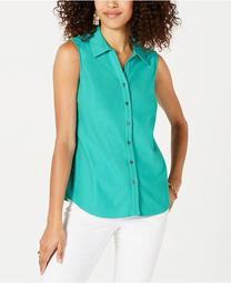 Petite Cotton Shirt, Created for Macy's