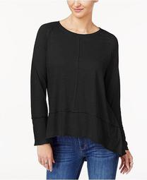 Petite Seamed High-Low Top, Created for Macy's