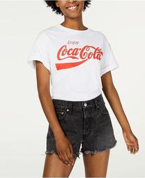 Juniors' Cotton Coca-Cola Graphic T-Shirt