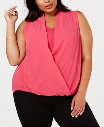 Plus Size Surplice Top, Created for Macy's