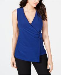 Petite Asymmetrical Wrap Top, Created for Macy's